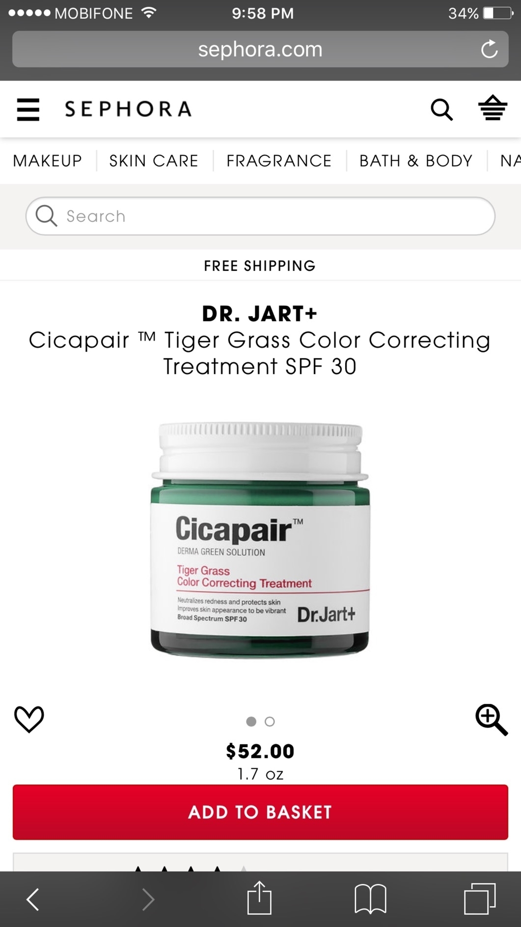 Compre Cicapair Tiger Grass Color Correcting Treatment Spf 30 Dr Jart Grabr Entregas P2p Internacional