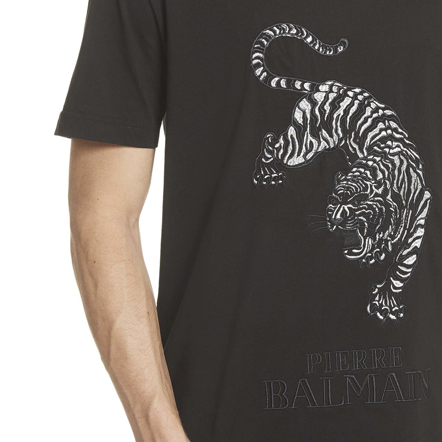 Request Pierre Balmain Embroidered Tiger T Shirt Grabr P2p Global Delivery